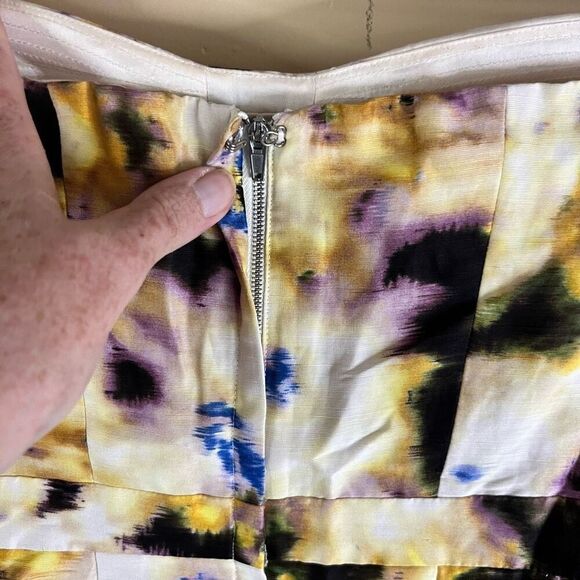 J.Crew Womens Fleurette Bustier Watercolor Mini Silk Dress Size 2‎ Coquette - Picture 5 of 8